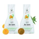 Nat Habit Face Scrub, Neem-Marigold-Laung Exfoliating Mura For Oil & Acne Control, With Neem Antimicrobial Qualities Provide Clean, Clear & Soft Skin (Pack of 2 x 25 gm)