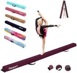FBSPORT 240 CM Balance Beam, Gymnastics Balance Beam for Kids, Floor Balance Beam, Folding Gymnastics Beam for Training