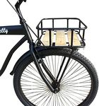 Sport Tent Front Bike Rack with Basket,Wooden Bike Pannier Rack Bicycle Front Carrier Holland Road Bike Accessories