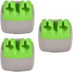 Kitchtic Fruit and Vegetable Peeler - Set of 3 Finger Palm Peelers for Kitchen - Silicone Veggie Peeler with Comfortable Rubber Finger Grip - Easy Peeling for Potatoes, Carrots, and More - Green