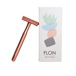 FLON® Single 2.0 Premium Long Double-Edged Safety Razor | Plastic Free Sustainable Gift UK (Rose Gold)