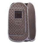 Portable Sauna Tent, Foldable One Person Full Body Spa for Weight Loss Detox Therapy without Steamer - Dark Grey