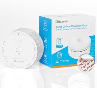 Heiman Matter Carbon Monoxide Detector, Smart Portable CO Alarm UL 2034 4th Certified, Figaro Sensor, Battery Powered Mini Fire Detectors for Travel, RV, Compatible with Smartthings, Home Assistant