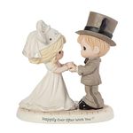 Precious Moments Disney Wedding Figurine | Disney Showcase Wedding Couple Figurine | Disney Wedding | Wedding Gift | Bride & Groom | Mickey Mouse Ears