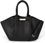 Juoxeepy Tote Bag Faux Leather Work Bag for Women Soft Grained Leather Top Handle Bag Trendy Luxury Hobo Handbag Purse, Black Small, Small