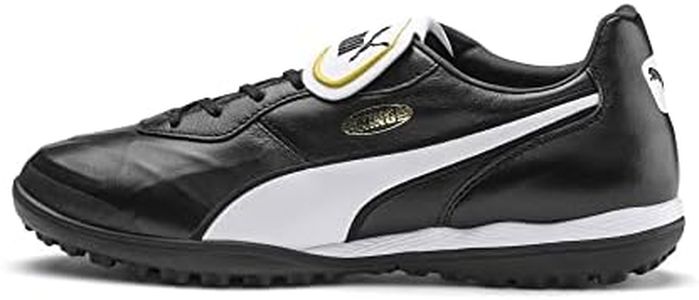PUMA Unisex King TOP TT Football Boots, Black/White, 7 US Men, Black/White, 7 US