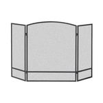 Panacea Products 15951 3-Panel Arch Screen with Double Bar for Fireplace, 29 Inch