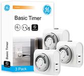 GE 24-Hour Indoor Plug-In Outlet Timer, 1 Polarized Outlet, Timers for Electrical Outlets Indoor, Light Timers Indoor, 30 Minute Intervals, Daily ON/OFF Cycle, Christmas Tree Timer, 3 Pack, 44801-P1