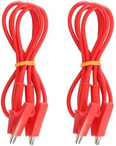JESSINIE Alligator Clips Wires Test Leads, Dual Ended Crocodile Wire Jumper Cables Heavy Duty Wire for Electrical Testing,1m Red 1500V 10A 2PCS