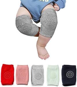 IUMÉ Baby Knee Pads for Crawling, 5 Pairs Unisex Baby Toddlers Crawling Knee Pads Anti-Slip Knee Protect Baby’s Knee for Crawling (Light grey,Pink,Black,Red,Light green), Light Grey,pink,black,red,light Green, Small