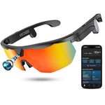 Mingtawn Smart Glasses with 4K HD Anti-Shake Camera & 3D Stereo Speakers | Polarized UV400 Sports Sunglasses | Bluetooth AI Glasses for Outdoor Video, Photos & Music | HiFi Audio Action Camera (Black)