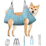 Pet Grooming Hammock Harness for Cats & Dogs, Relaxation Dog Grooming Hammock Restraint Bag Dog Sling for Grooming, Dog Grooming Helper for Nail Trimming Clipping Bathing Washing Grooming