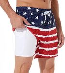 BRISIRA Mens Swim Trunks Bathing Suit 5 Inch Inseam Compression Liner Beach Swim Shorts Swimwear Quick Dry Zipper Pocket