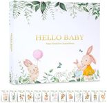 SALUOKE Baby Memory Book Record Book: First 5 Year Baby Book for Baby Boy & Girl,Gender Neutral Woodland Scrapbook Keepsake,118 Page Journal From Birth,Baby Shower Gifts(13 Milestone Cards Included)
