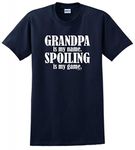 Grandpa is My Name Spoiling is My Game T-Shirt Large Navy