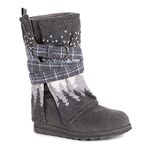 MUK LUKS Lukees Women's Sigrid Nikki Too Boots Fashion, Charcoal, 4 UK