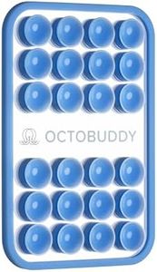 OCTOBUDDY Mirror - OG Suction Cup Phone Mount - Silicone Suction Grip Mobile Holder with Built-in Mirror - Hands-Free Selfies and Videos - Content Creator Accesory - 2.6″ x 3.9″, Baby Blue Jay