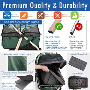 HPZ Pet Rover Titan-HD Pet Stroller – Green Camo