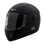 Vega Junior Buds ISI Certified Lightweight Full Face Helmet for Kids/Youth/Women /with Clear Visor(Dull Black, Size:XS)