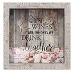 Lawrence Frames Birch 10x10 Weathered Shadow Box Wine Cork Holder