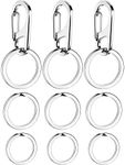 Jovitec 3 Sets Dog Tag Clip Durable Dog ID Tag with Rings for Dogs and Cats Collars Harnesses