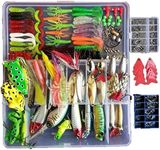 Smartonly 275pcs Fishing Lure Set I