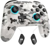 Wireless Switch Controller - Enhanced Bluetooth Controller with Hall Joysticks/Macro/6-Axis Gyro/Vibration/Turbo - No Stick Drift - Work for Switch, Windows PC, Android, iPhone, iPad, macOS, TV, Steam