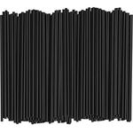 [1000 Count - 5 Inch] Sip Stirrers/Straws - Disposable Stir Sticks for Coffee & Cocktail - Black