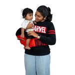 Minmini Baby Carrier Hip Seat - Ergonomic 4-in-1 Carrier for Newborns to 4 Years (up to 20 kg), 6 Storage Pockets, in-Built Diaper Bag, Hidden Bottle Holder, Converts to Backpack/Cross-Body Bag