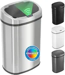 iTouchless 13 Gallon Oval Sensor Tr