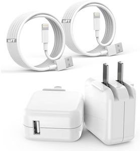 iPad iPhone Charger Fast Charging [ Apple Certified ] 2Set 6FT USB to Lightning Cable iPad Cord with 12W Foldable Block iPhone Charging Travel Wall Plug Compatible with iPad, iPad Pro, iPad Air,iPhone