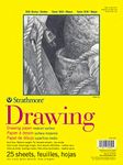 Strathmore 300 Series Drawing Paper Pad, Top Wire Bound, 9x12 inches, 25 Sheets (70lb/114g) - Artist Paper for Adults and Students - Charcoal, Colored Pencil, Ink, Pastel, Marker