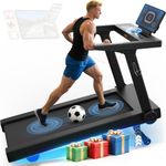 Cowmew Treadmills for Home, Foldable Treadmill with 20% Auto Incline, 20KM/H, 7HP, 180KG Weight Capacity, Running Machine for Heavy People with LED Display, Heart Rate Monitor, Bluetooth Speakers