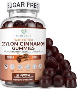 Sugar-Free Ceylon Cinnamon Gummies (2,000mg/Serving) Joint Pain Support Supplement for Brain Health, Vegan, Gluten-Free, Replace Ceylon Cinnamon Capsules, Pills, Powder, Extract (60 Chews)