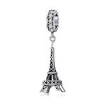 Travel Paris Eiffel Tower Charm Pendant 925 Sterling Silver Dangle Bead fits European Style Bracelet DIY Jewelry