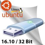 Ubuntu Linux 16.10 32 Bit Operating System Install Live Bootable USB