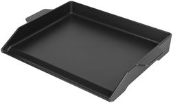 Universal Cast Iron Griddle for Gas Grill and Gas Stove, Flat Top Griddle for Outdoor Charcoal Grill, Camp Chef/Weber/Charbroil/Nexgrill/Kenmore Gas Grill Griddle Etc. All Gas Grills 18.6" × 14"