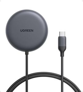 UGREEN 25W Qi2 Magflow Wireless Charger Pad, MagSafe-Compatible Fast Charging Pad, Wireless Charging Station for iPhone Air/17/16/15/14/13/12, AirPods 4/3/2/Pro 2/3-Black