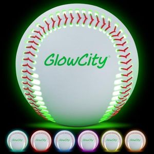 GlowCity Premium Leather LED Rechargeable Light-Up Baseball - Illuminate the Game - Nighttime Fun and Play - Sports Stuff & Gadgets for Kids Age 8 Years Old and Up - Catch Only