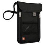 Lewis N. Clark RFID-Blocking Neck Stash Anti-Theft Hidden Wallet, Black, One Size