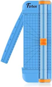 Firbon Blue A5 Paper Cutter, Straight Small Paper Trimmer with Side Ruler for Scrapbooking Craft, Paper, Coupon, Label, Cardstock