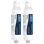 AQUACREST RV Inline Water Filter, NSF Certified, Reduces Chlorine, Bad Taste, Odor for RV and Marines, Drinking & Washing Filter, Pack of 2