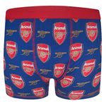 Arsenal FC Official Football Gift 1 Pack Boys Boxer Shorts Navy Blue 7-8 Years