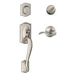 Camelot Single Cylinder Handleset and Right Hand Accent Lever, Satin Nickel (F60 CAM 619 ACC RH) by Schlage Lock Company