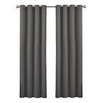 Eclipse Round & Round Blackout Window Curtain Panel, 52x95", Grey