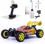 BINGXMF 1/10 Nitro RC Car for Adult 75CC Oil-Powered Two Speed RC Crawler Truck, 4WD Off Road Buggy Nitro Gas Power Remote Control Car Hobby Toys, 90KM/H Fast Petrol Engine Racing Car RC Vehicle