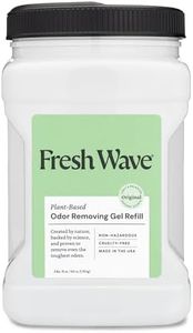 Fresh Wave Odor Removing Gel Refill, 63 oz.- Safer Odor Absorbers for Home, Natural Plant-Based Odor Eliminator, Every 15 oz. lasts 30-60 Days, For Cooking, Trash & Pets