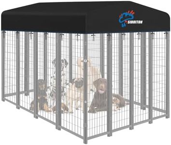SIRUITON 10x10FT Outdoor Dog Kennel Replacement Cover, Heavy Duty 600D Oxford Fabric with Sun/Rain Dog Play Pen Top Covers Sun Shade Specialized,Snowproof,Sun( Cover Only)