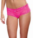 Dreamgirl Women's Sexy Fashion Lingerie, Stretch Lace Cheeky Hipster Panty, Hot Pink, X-Large-XX-Large