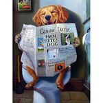 MXJSUA Dog Reading The Newspaper on Toilet Diamond Painting Kits for Adults - Dog Gone Funny 5D Diamond Art Kits, Full Round Drill Diamond Dots Paintings with Diamonds Gem Art Decor - 30X40 cm